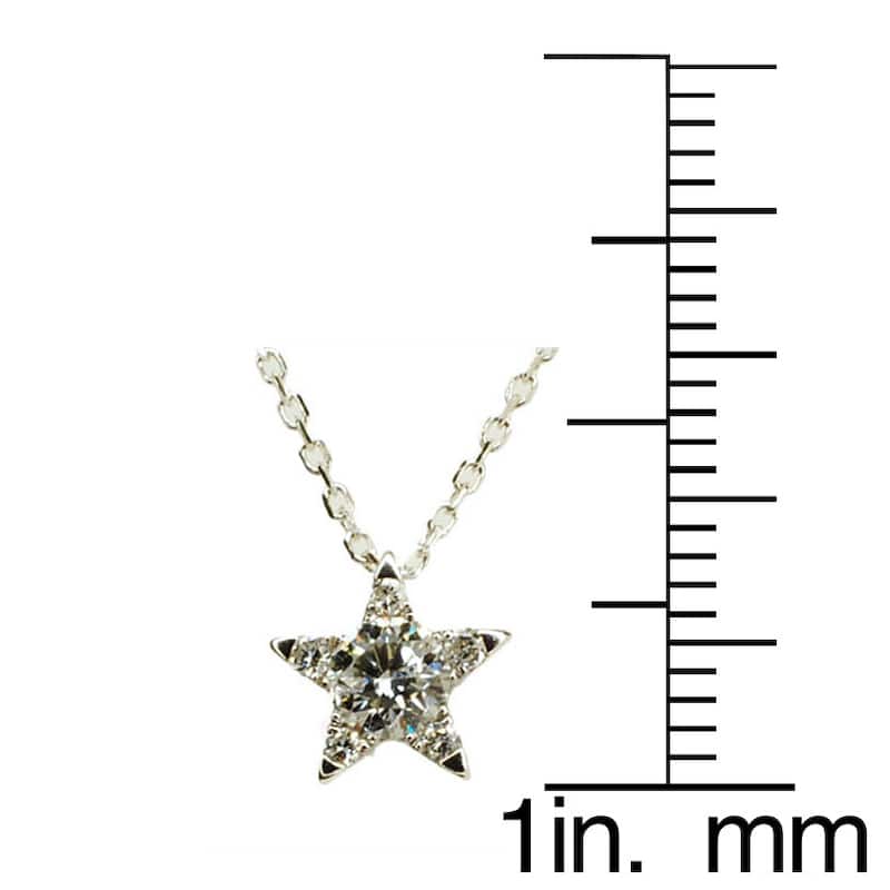 Kabella 18k White Gold 2/5ct TDW Diamond Star Pendant (G-H, SI1-SI2)