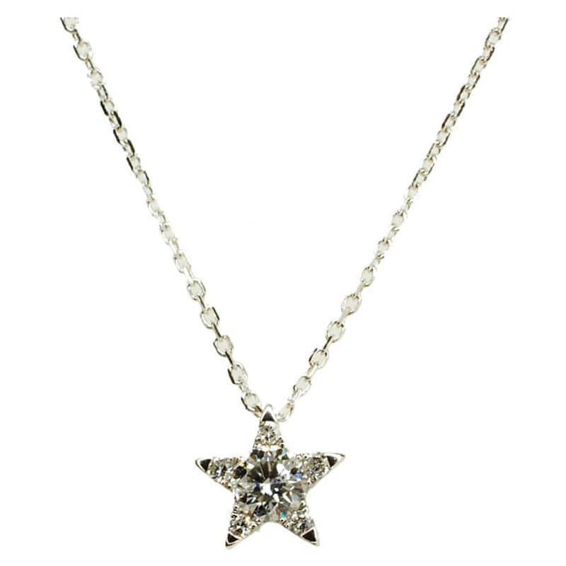 Kabella 18k White Gold 2/5ct TDW Diamond Star Pendant (G-H, SI1-SI2)