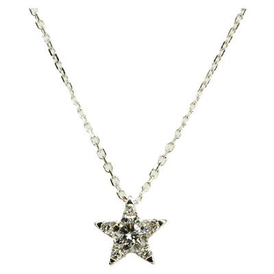 Kabella 18k White Gold 2/5ct TDW Diamond Star Pendant (G-H, SI1-SI2)