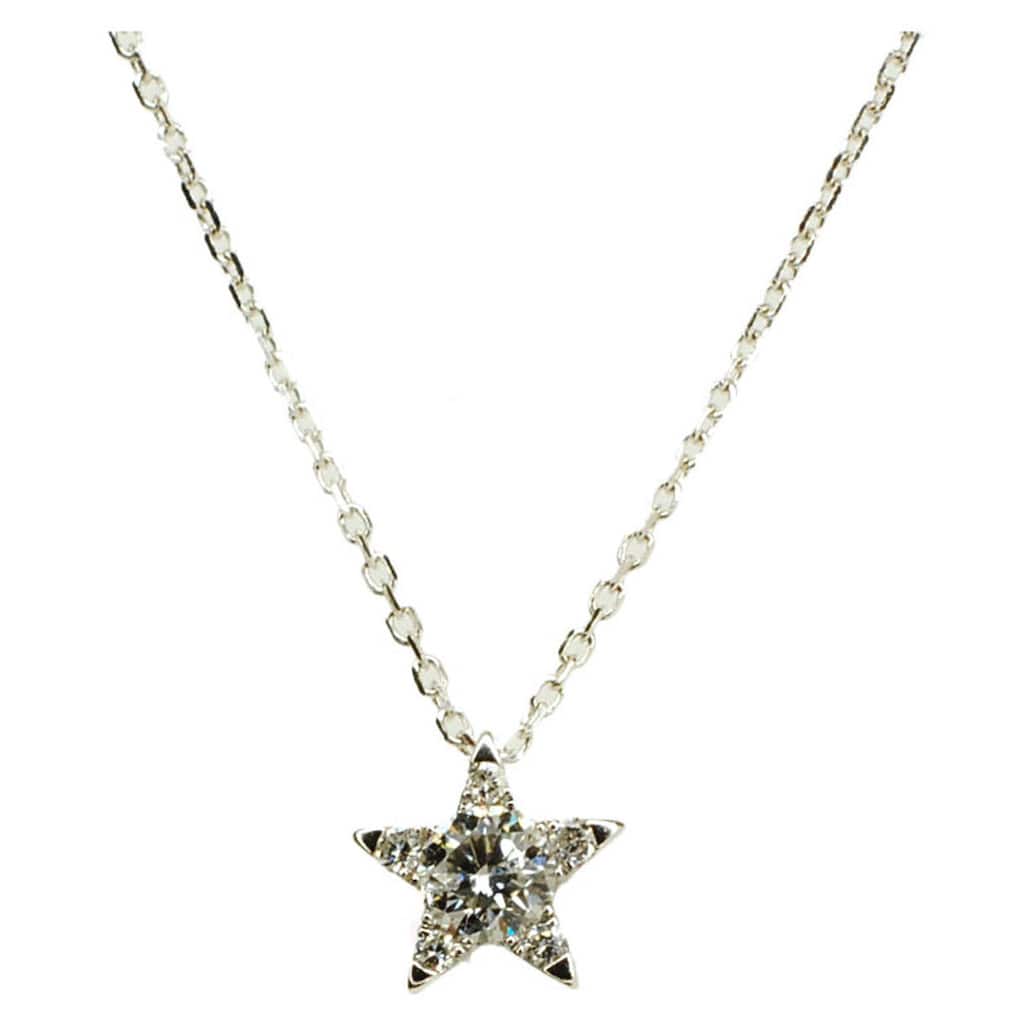 Kabella 18k White Gold 2/5ct TDW Diamond Star Pendant (G-H, SI1-SI2)
