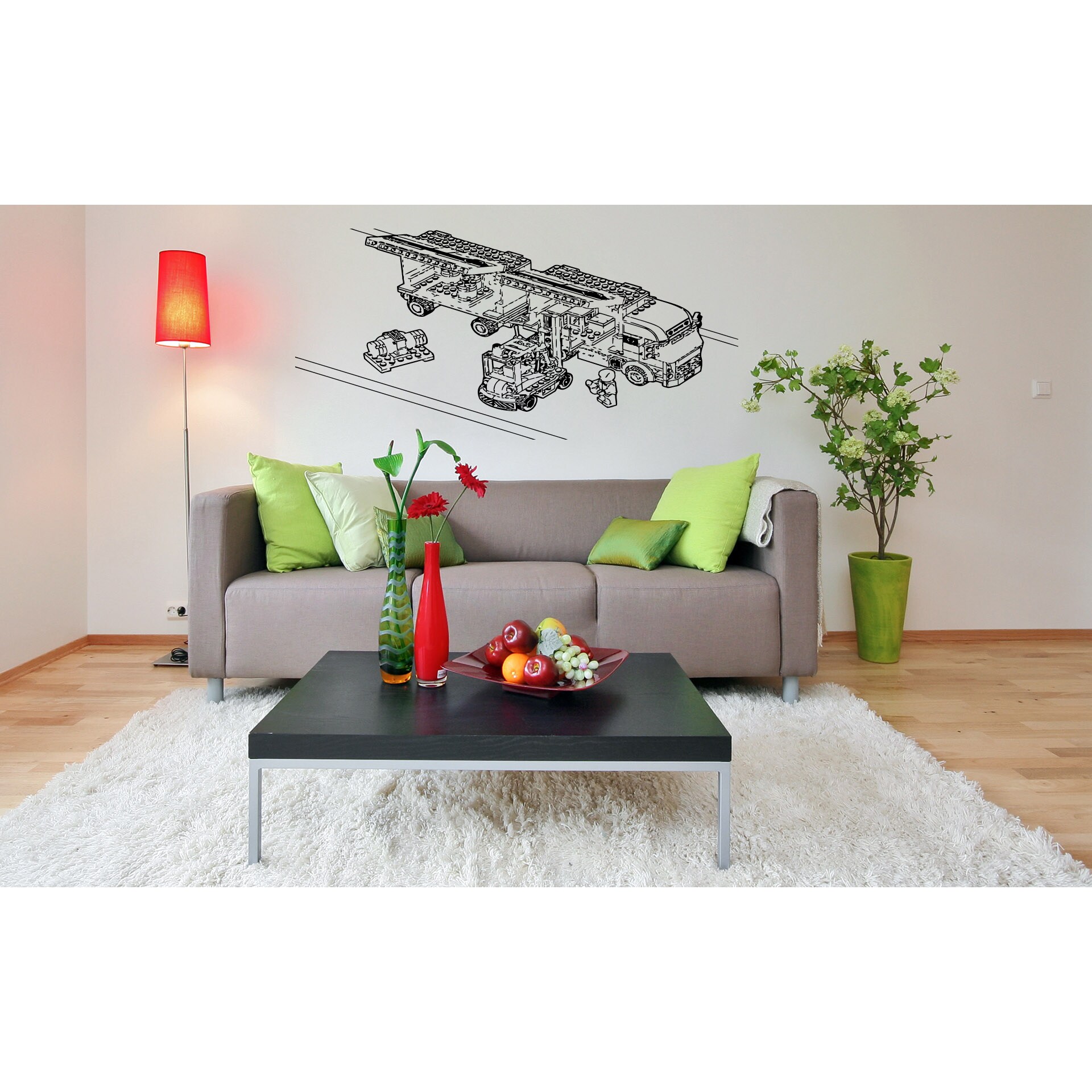 Lego Fire Station Wall Art Sticker Decal Lego Fire Station Wall Art Sticker Decal