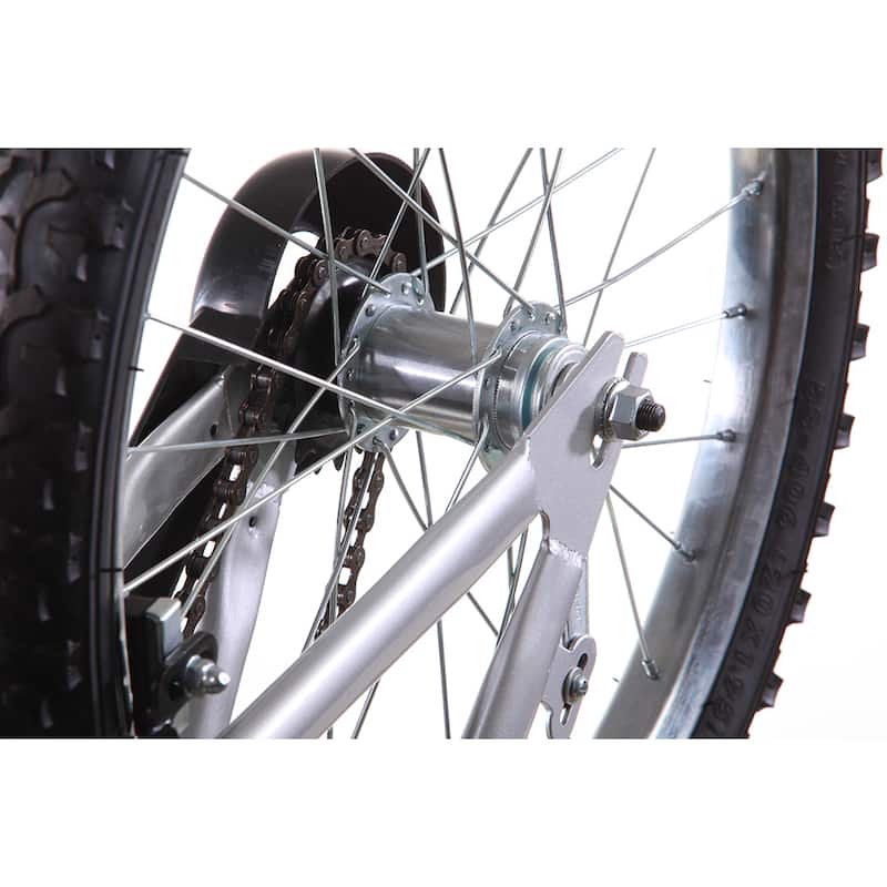 Tomcat Boys Silver and Black BMX Bike with 20-inch Wheels