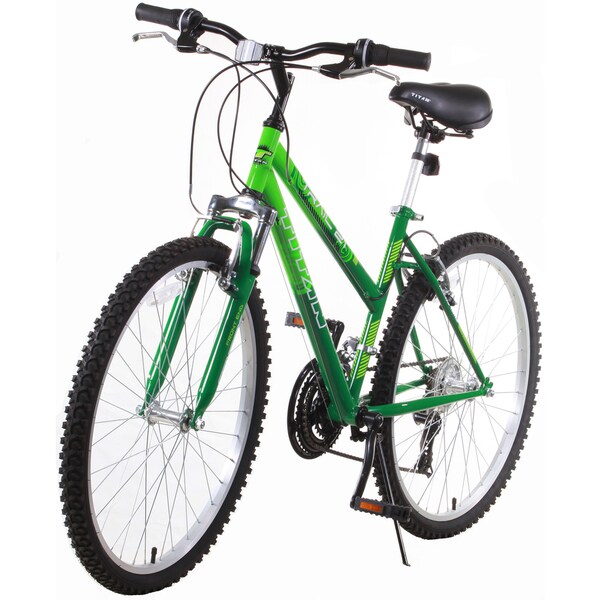 dark green mountain bike