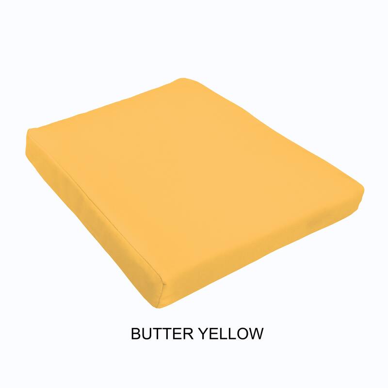Sorra Home Sloane Outdoor Tapered Chair Cushion - Yellow