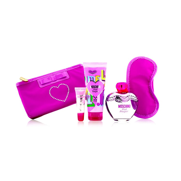 moschino pink bouquet gift set