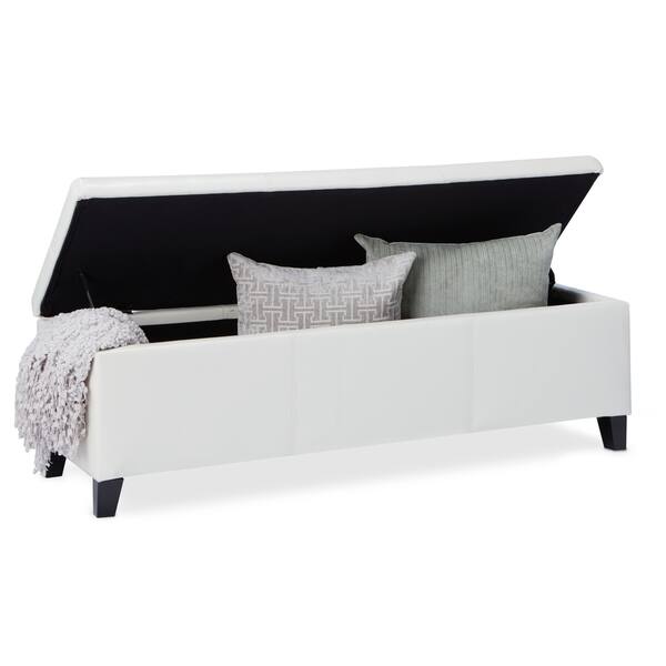 Shop Lucinda Faux Leather Storage Bench On Sale Overstock