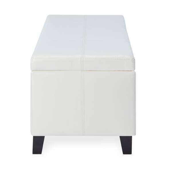 Shop Lucinda Faux Leather Storage Bench On Sale Overstock
