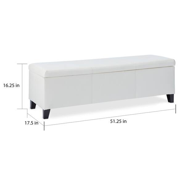 Shop Lucinda Faux Leather Storage Bench On Sale Overstock