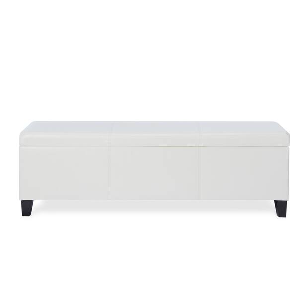 Shop Lucinda Faux Leather Storage Bench On Sale Overstock