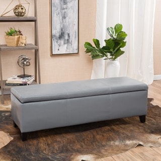 grey bench benches storage leather settees