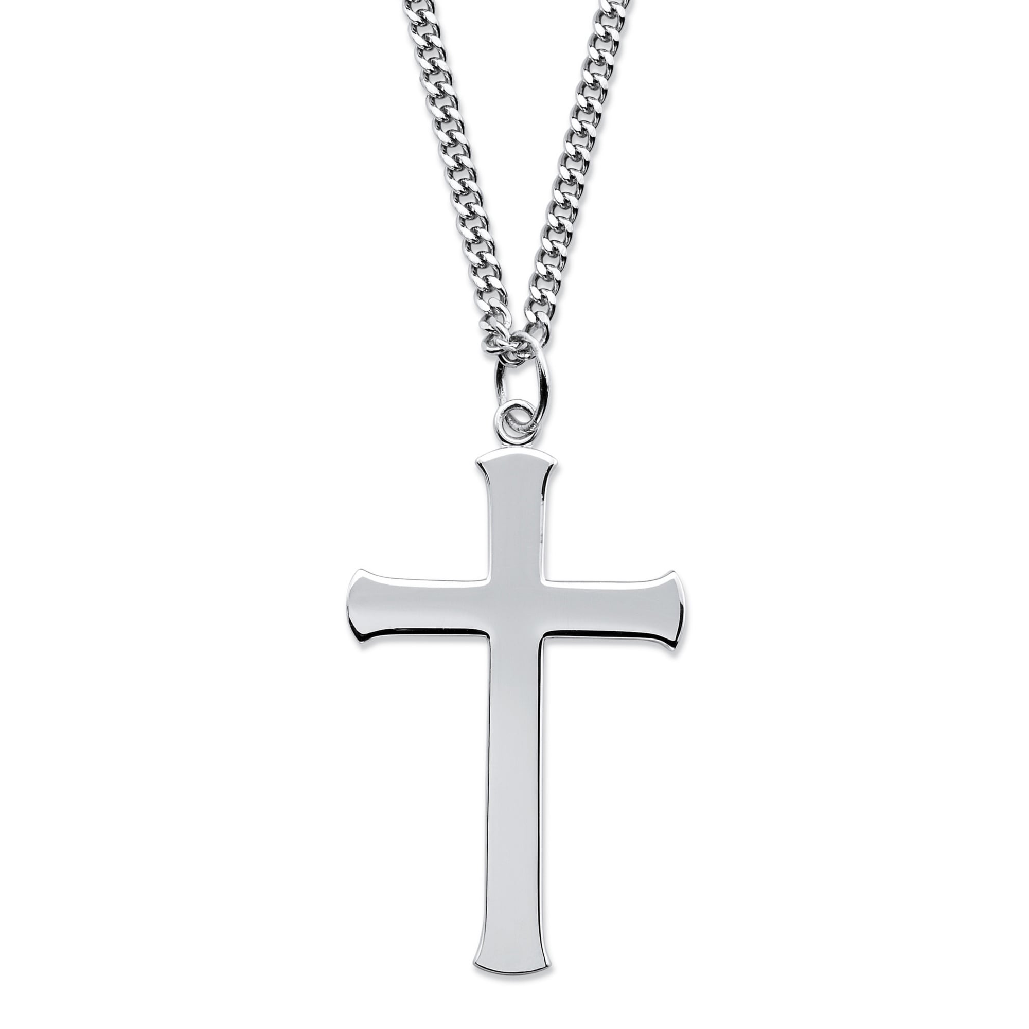 Sterling Silver Cross Pendant Necklace 