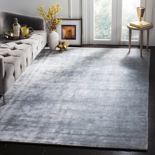 Safavieh Handmade Mirage Modern Light Grey Viscose Rug - 9' x 12'