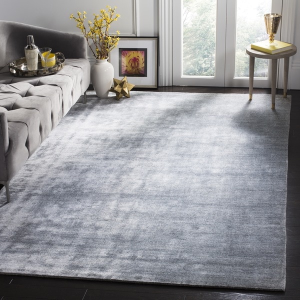 Safavieh Handmade Mirage Modern Light Grey Viscose Rug (9' x 12')