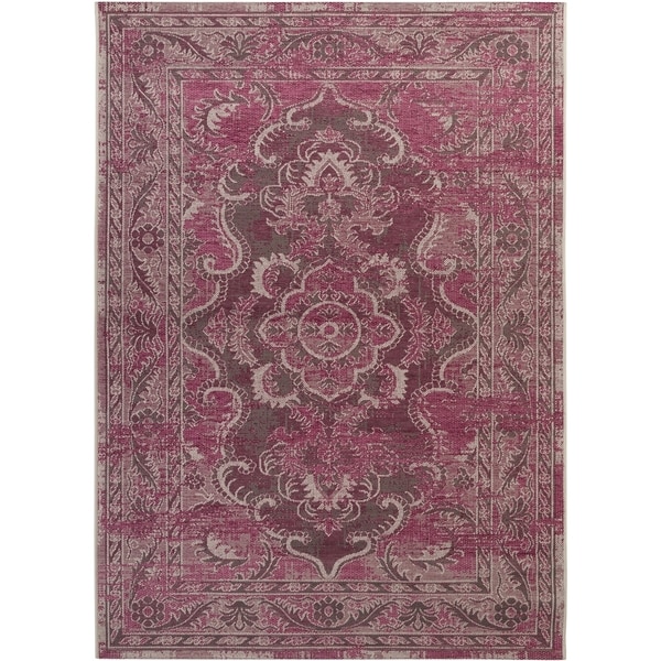Safavieh Palazzo Light Grey Anthracite/ Purple Overdyed Area Rug - 8' x 11'