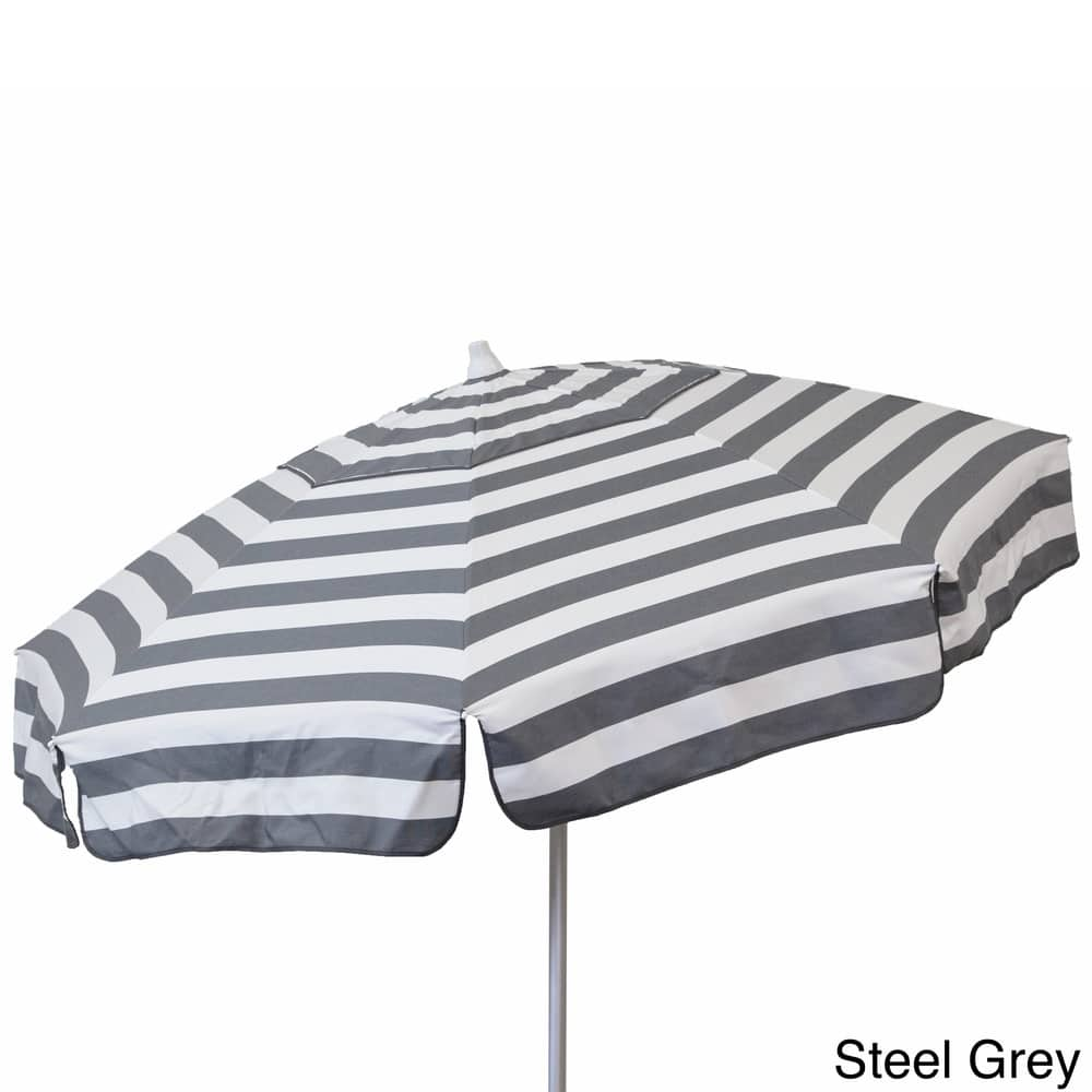 Shop Black Friday Deals On Euro 6 Foot Striped Umbrella Overstock 11421756 Navy Patio