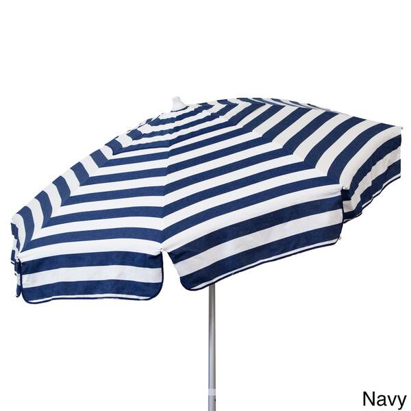 Shop Black Friday Deals On Euro 6 Foot Striped Umbrella Overstock 11421756 Navy Patio