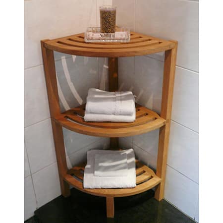 Cambridge Casual Spa Teak 3-tiered Corner Shelf