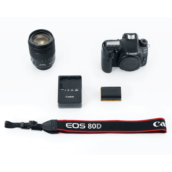 Canon EOS 80D 24.2 Megapixel Digital SLR Camera with Lens - 18 mm