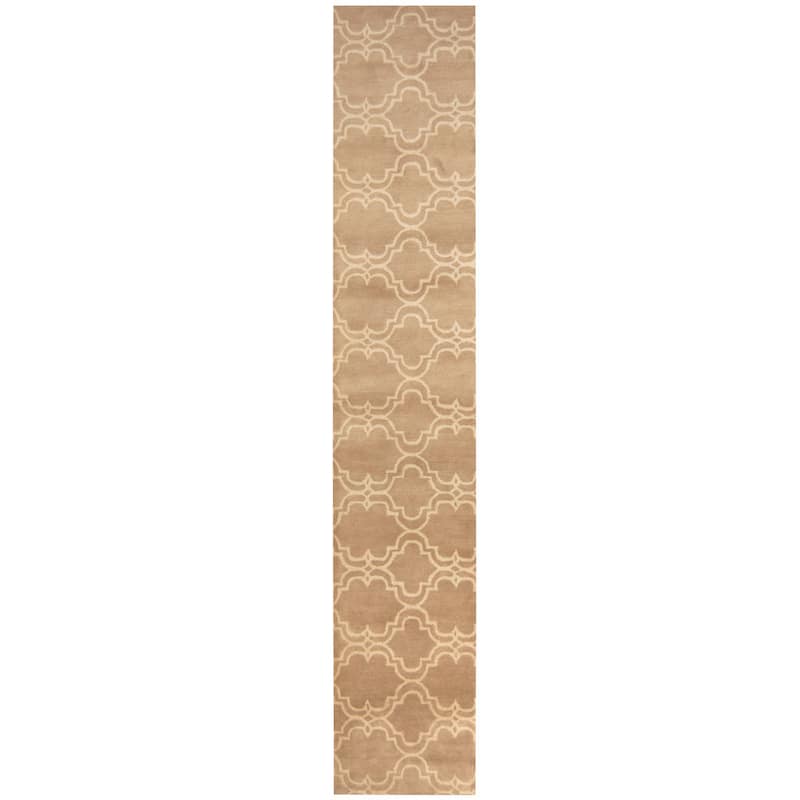 Handmade Tibetan Wool Runner (India) - 2'4 x 12'