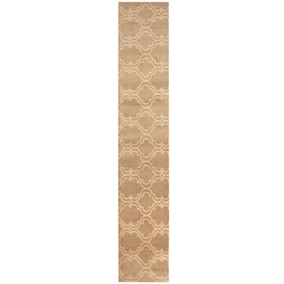 Handmade Tibetan Wool Runner (India) - 2'4 x 12'