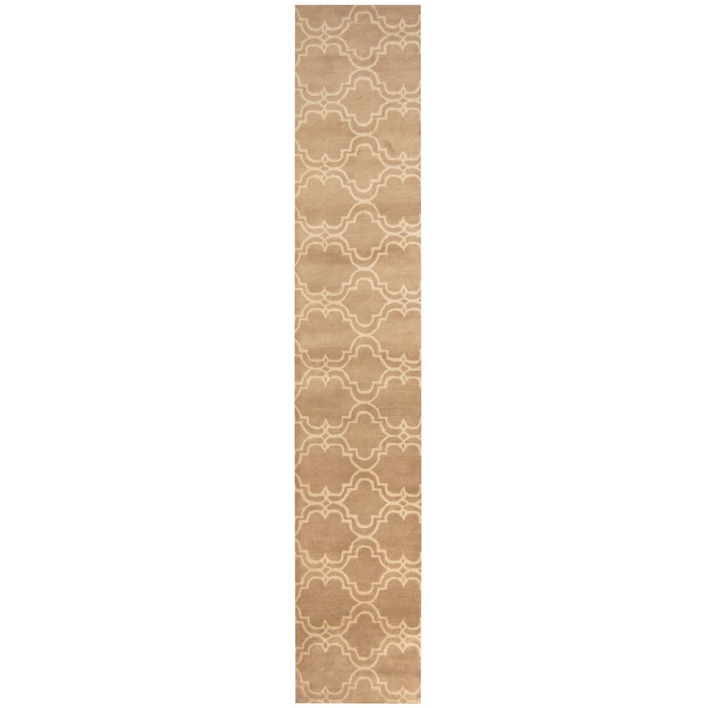 Handmade Tibetan Wool Runner (India) - 2'4 x 12'
