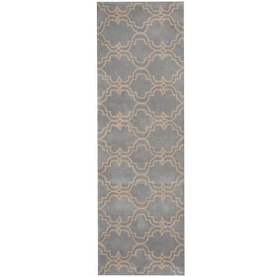 Handmade Tibetan Wool Runner (India) - 2'6 x 8'
