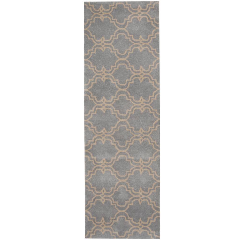 Handmade Tibetan Wool Runner (India) - 2'6 x 8'