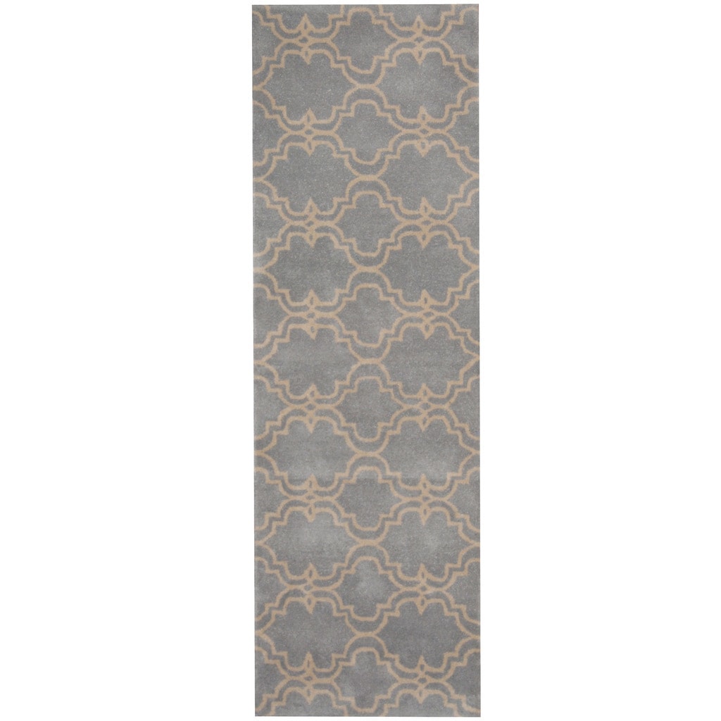 Handmade Tibetan Wool Runner (India) - 2'6 x 8'