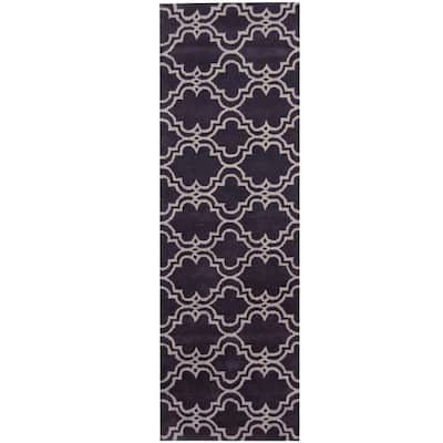 Handmade Tibetan Wool Runner (India) - 2'6 x 8'