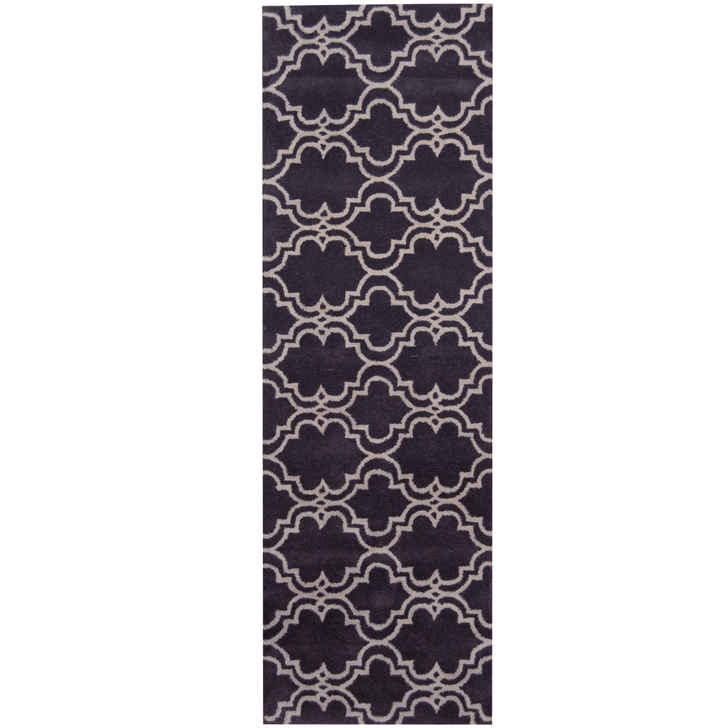 Handmade Tibetan Wool Runner (India) - 2'6 x 8'