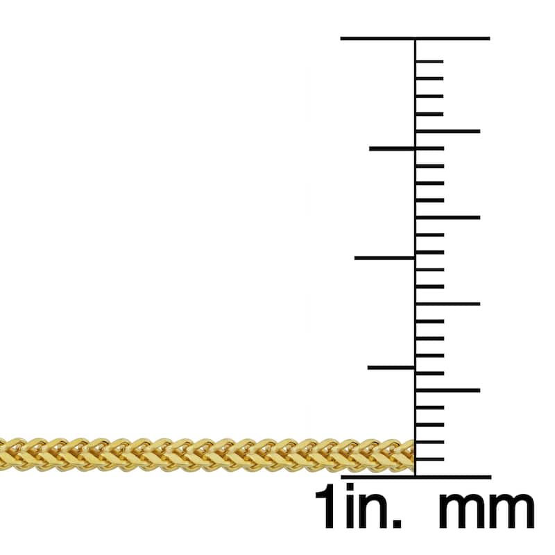 Fremada 10k Yellow Gold 1.9-mm High Polish Franco Link Bracelet (7.5 inches)