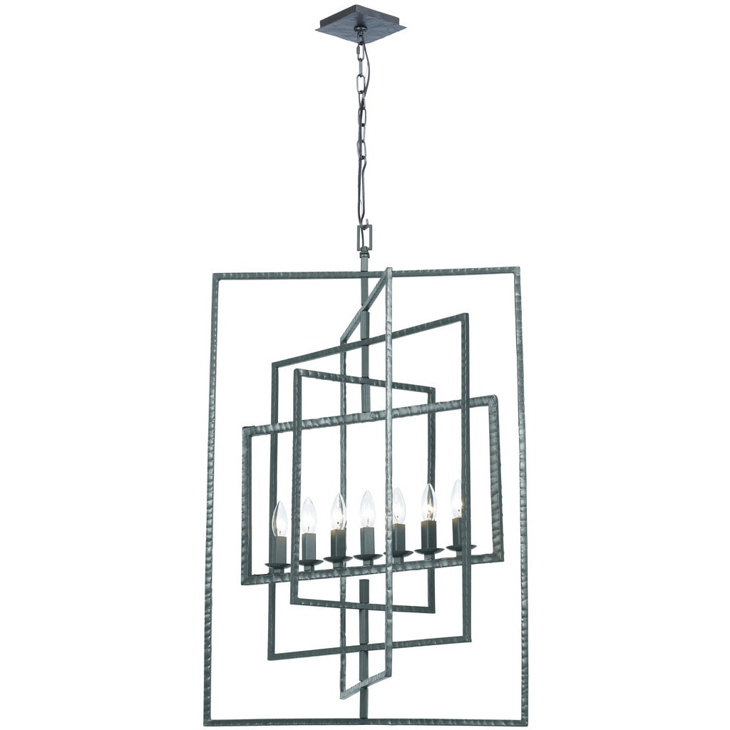 Crystorama Capri Collection 7-light Gray Chandelier - Chandeliers For Bedrooms by Overstock.com