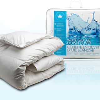 Canadian Down & Feather White Goose Down Comforter (All Season Weight)