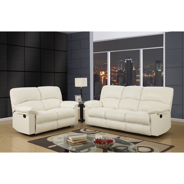 off white reclining loveseat