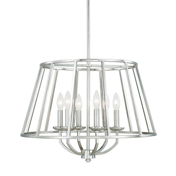 Austin Allen Company Jaxon Collection 6 Light Polished Nickel Austin Allen Company Jaxon Collection 6 Light Polished Nickel Pendant