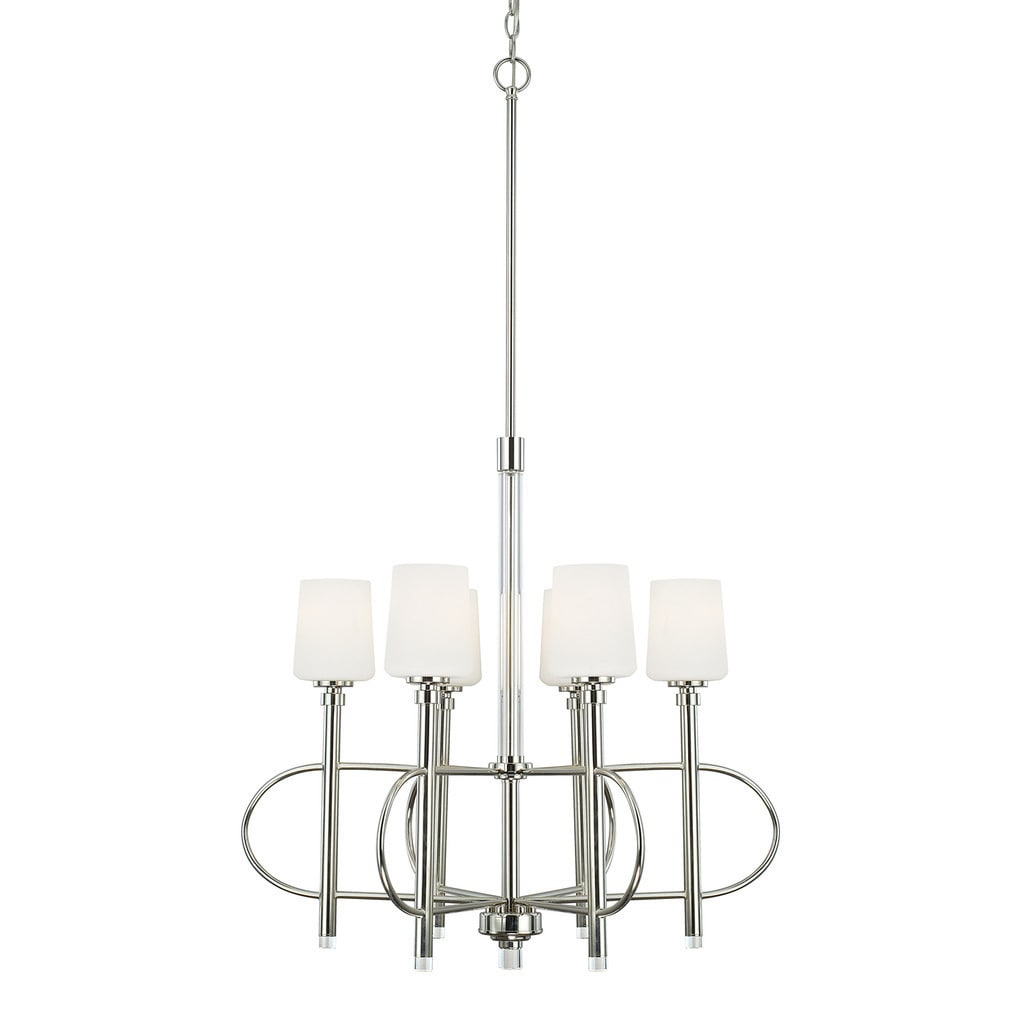 Jayden 6-light Polished Nickel Chandelier - Chandeliers For Bedrooms by Overstock.com