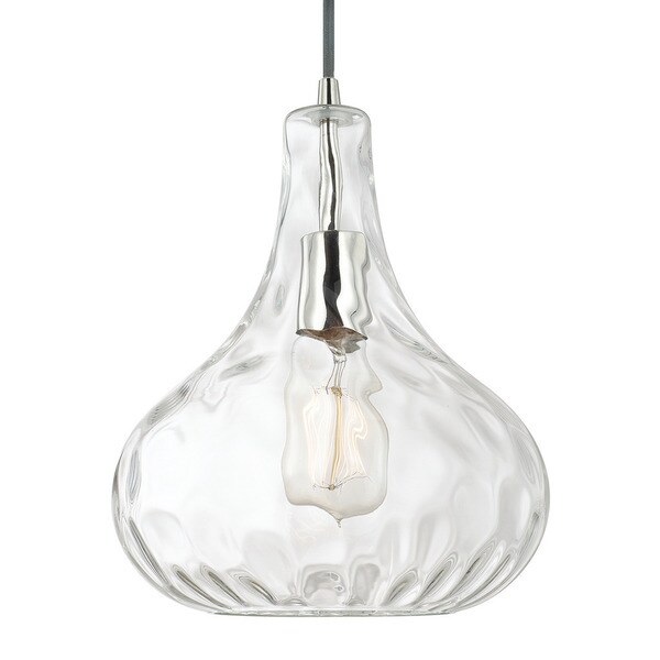 bubble glass pendant light brushed nickel