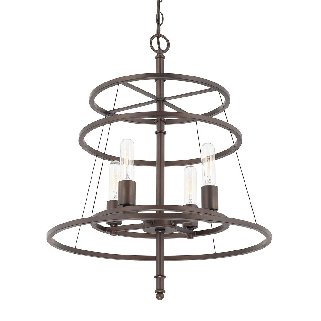Urban 4-light Burnished Bronze Chandelier - Chandeliers For Bedrooms by Overstock.com