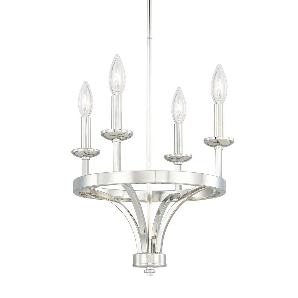 Jaxon 4-light Polished Nickel Mini Chandelier - Chandeliers For Bedrooms by Overstock.com