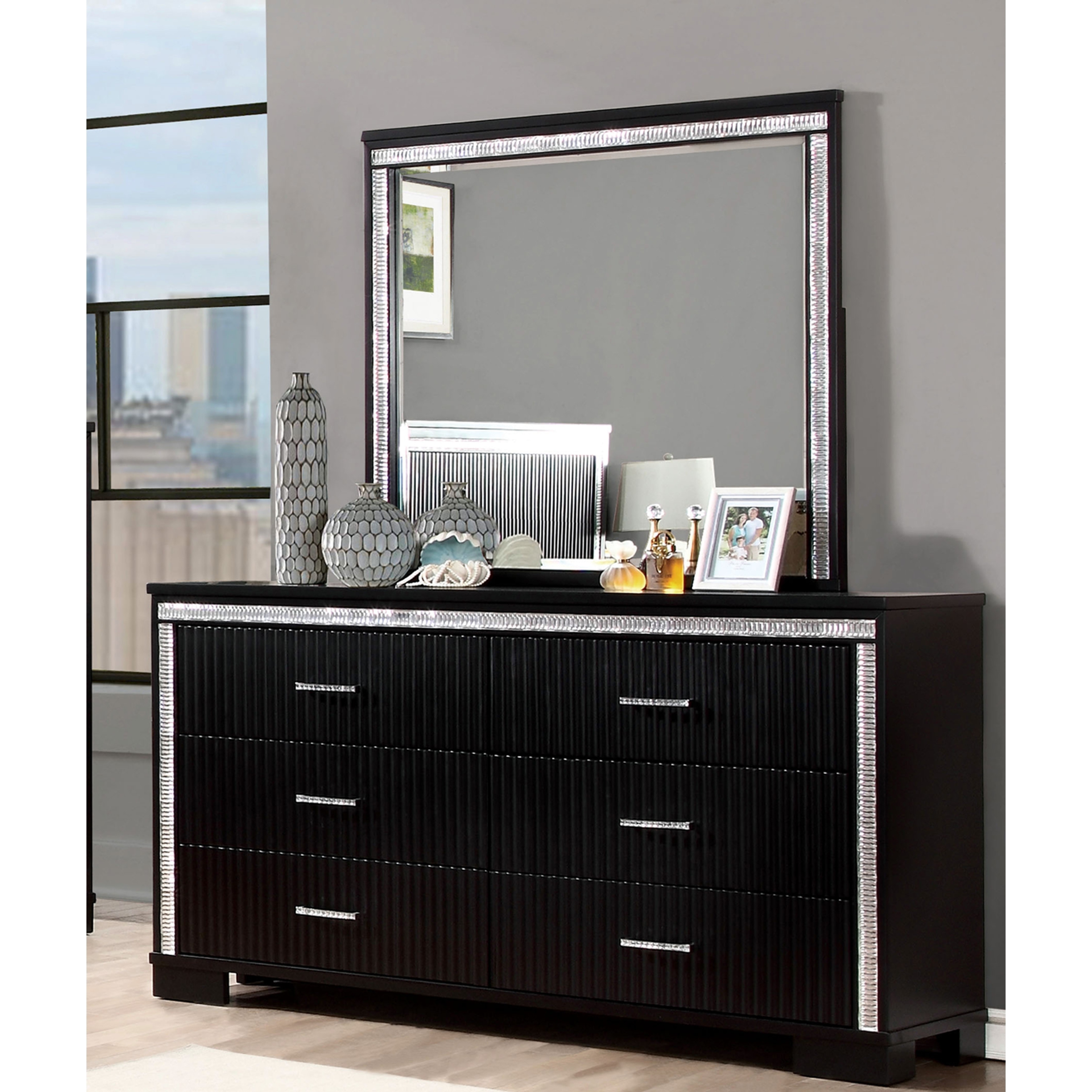 Modern Black Dresser Set - Dresser with mirror modern dresser bedroom