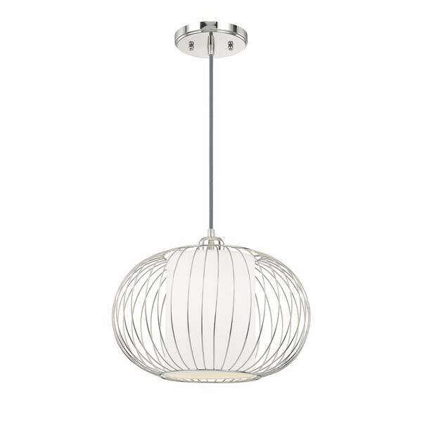 Austin Allen Company Transitional 1 Light Polished Nickel Austin Allen Company Transitional 1 Light Polished Nickel Pendant