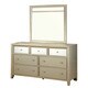 preview thumbnail 4 of 3, Furniture of America Vosh Silver 2-piece Dresser and Mirror Set