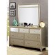 preview thumbnail 1 of 3, Furniture of America Vosh Silver 2-piece Dresser and Mirror Set