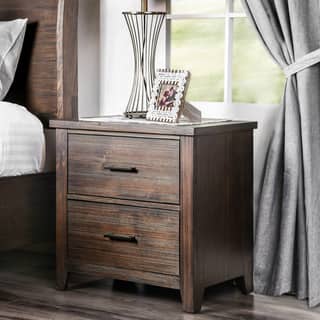 Espresso Finish Rustic Nightstands Bedside Tables Online At Furniture Of America Rubio Country Style Espresso 2 Drawer Nightstand