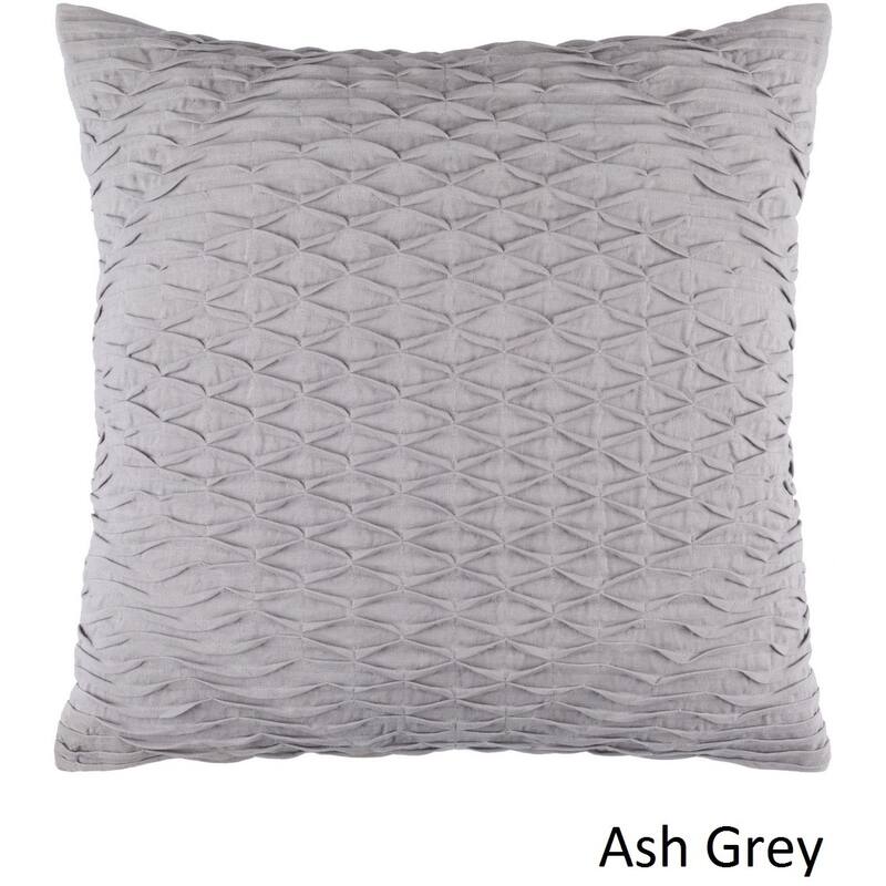 Decorative Gate 20-inch Poly or Feather Down Filled Throw Pillow - Down - Ash Grey