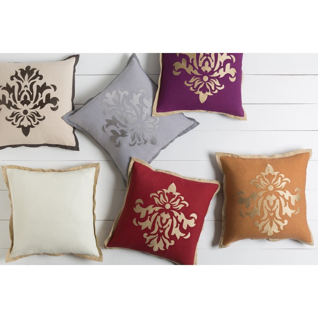 Decorative East 20-inch Poly or Feather Down Filled Throw Pillow