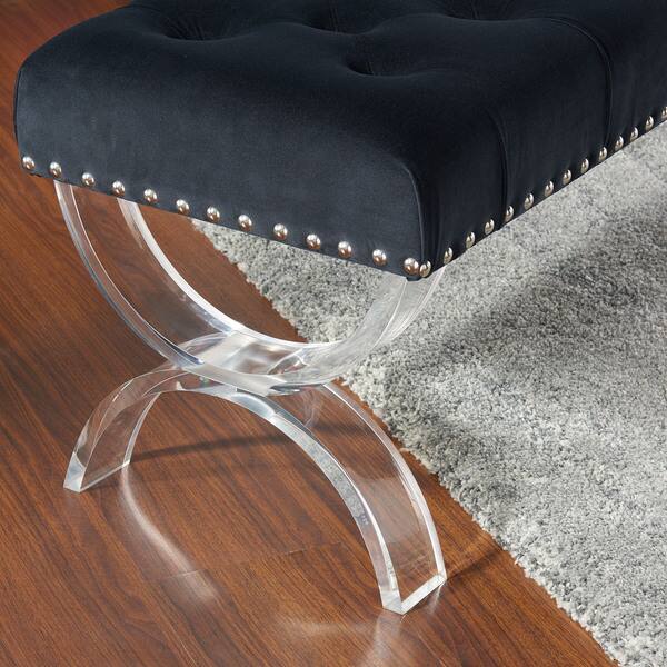 Shop Caden Velvet Double Bench Free Shipping Today Overstock