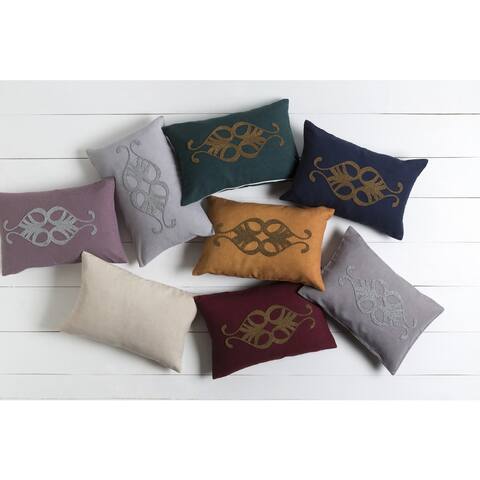 Decorative Cory Poly or Feather Down Filled Throw Pillow (13 x 20)