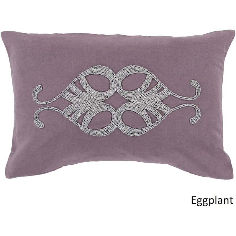 Artistic Weavers Decorative Cory Poly or Feather Down Filled Throw Pillow (13 x 20) - Down Fill - Purple