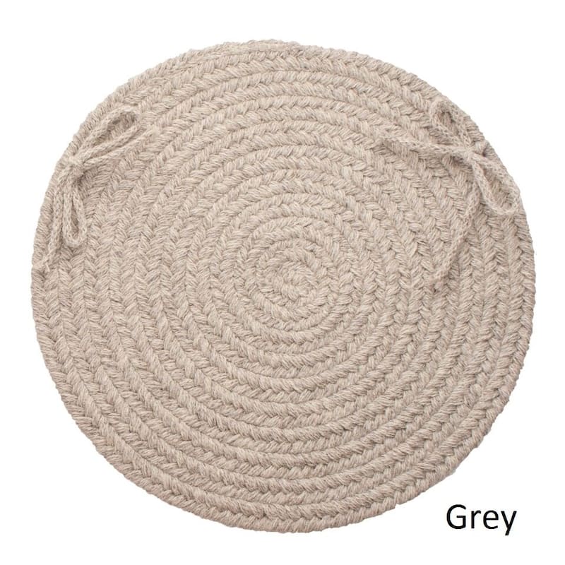 Rhody Rug Woolux Wool Reversible Chair Pads (Set of 4)